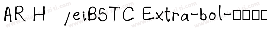 AR HeiB5TC Extra-bol字体转换